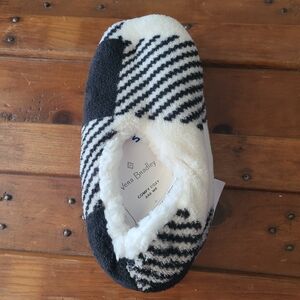 Vera Bradley Women Checked Black Slippers Size S